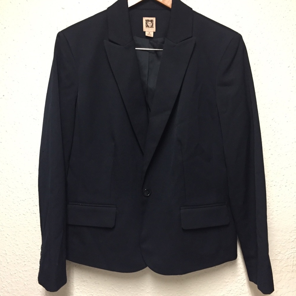ANNE KLEIN Navy Blazer Plus Size 16